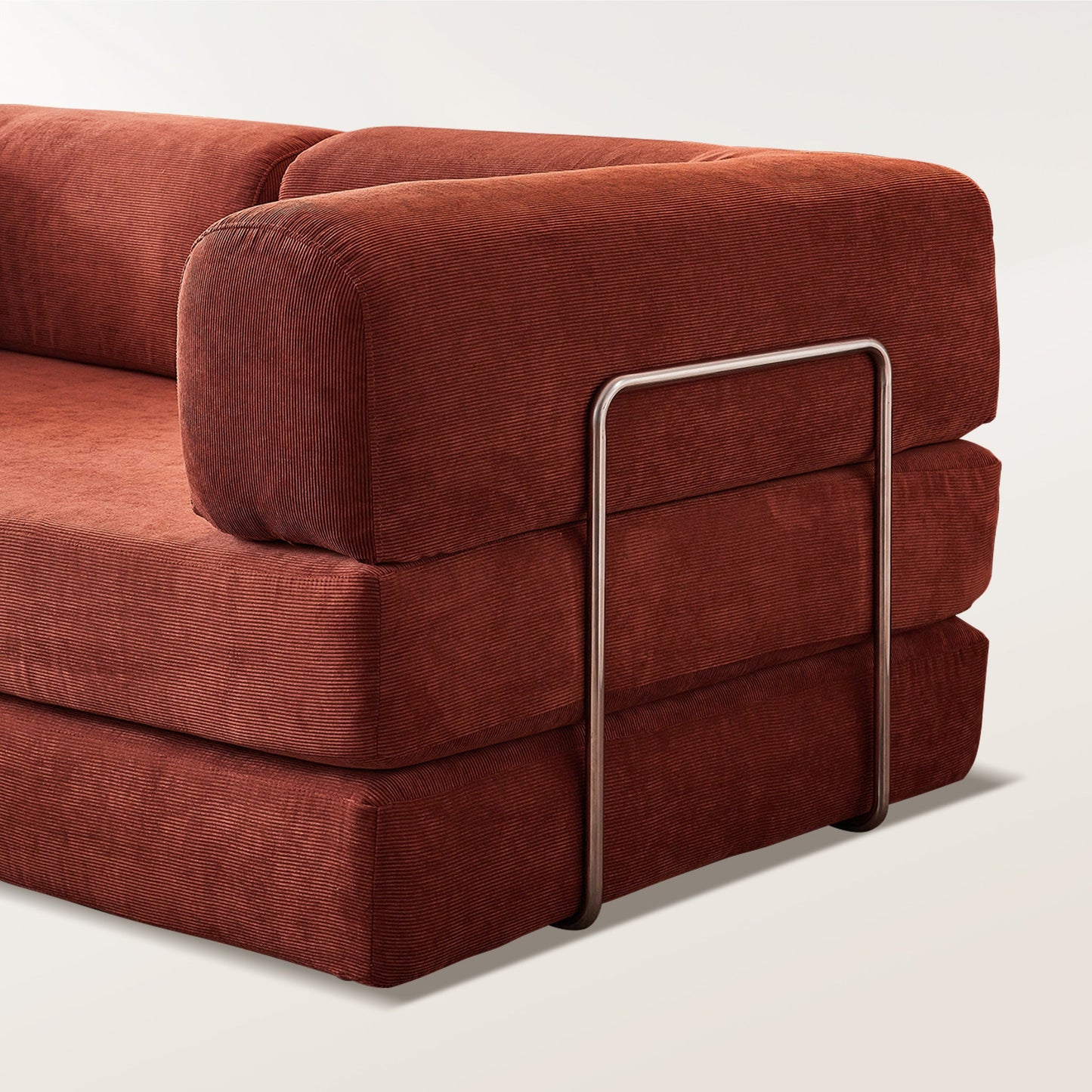 Burgundy Corduroy Sleeper Sofa Bed