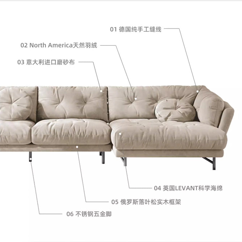 Minimalist Style Frosted Goose Down Sofa