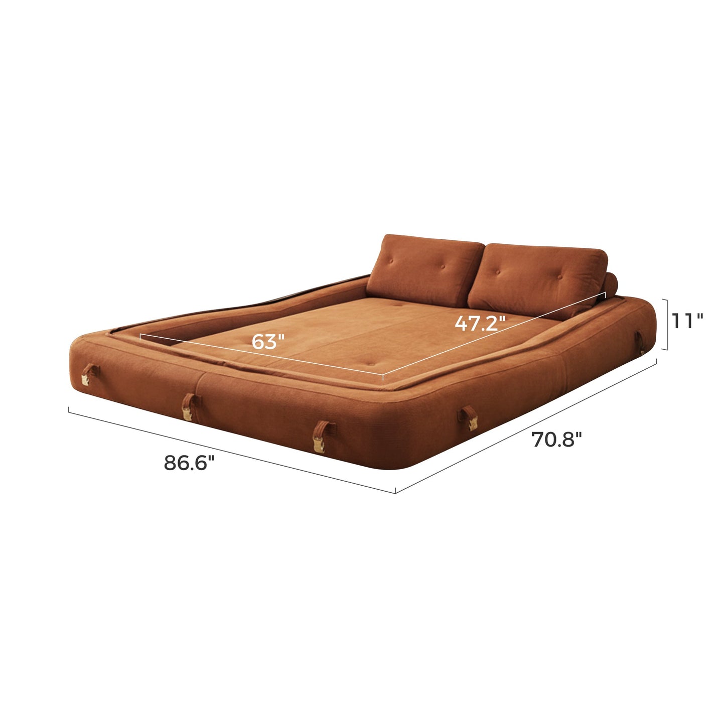Citrus Roll Corduroy Compressed Sofa Bed