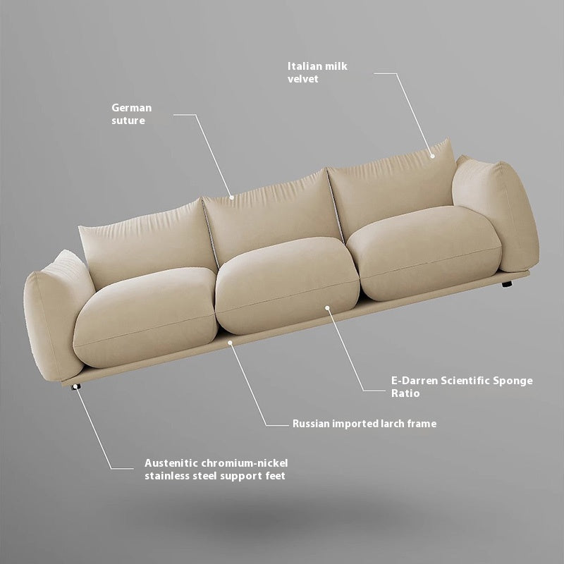 Milk Velvet Bread Combination Sofa