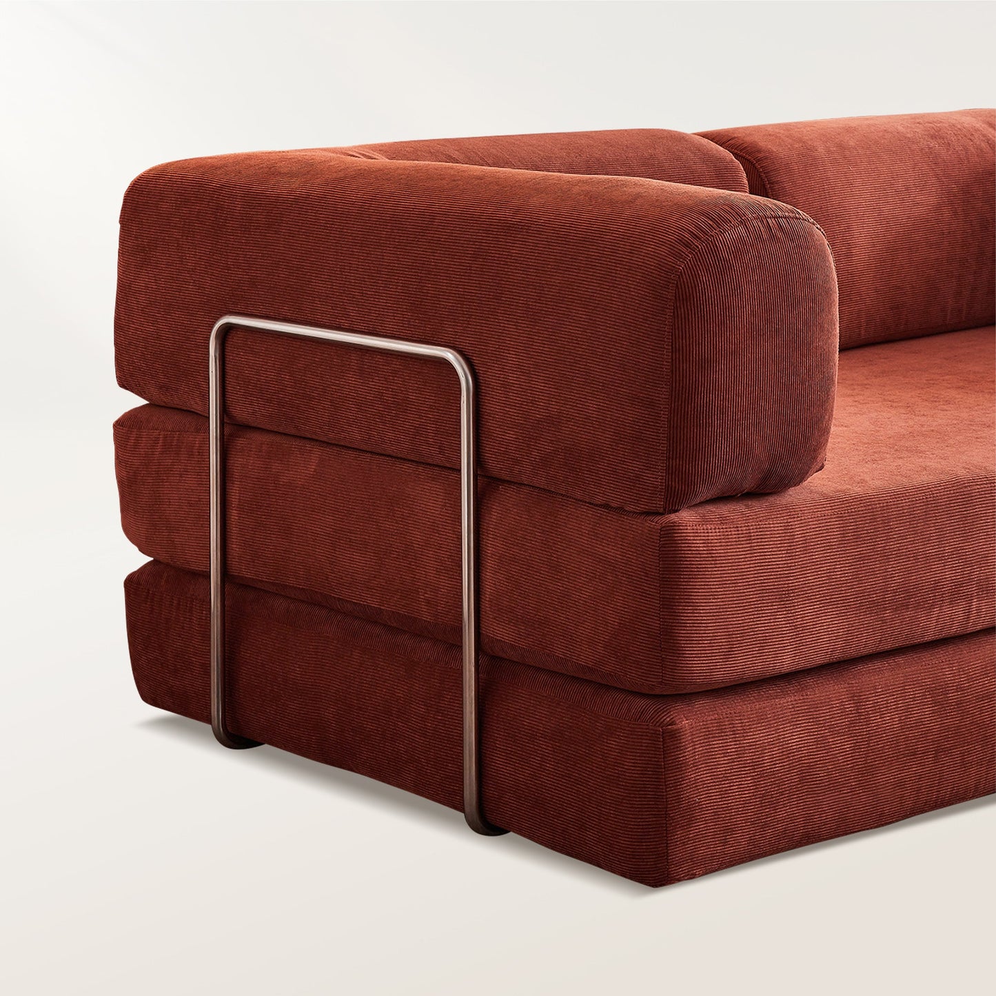 Burgundy Corduroy Sleeper Sofa Bed