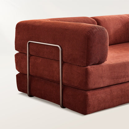 Burgundy Corduroy Sleeper Sofa Bed