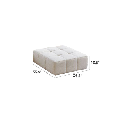 Cube Milk Sherpa Fleece Compressed Sofa