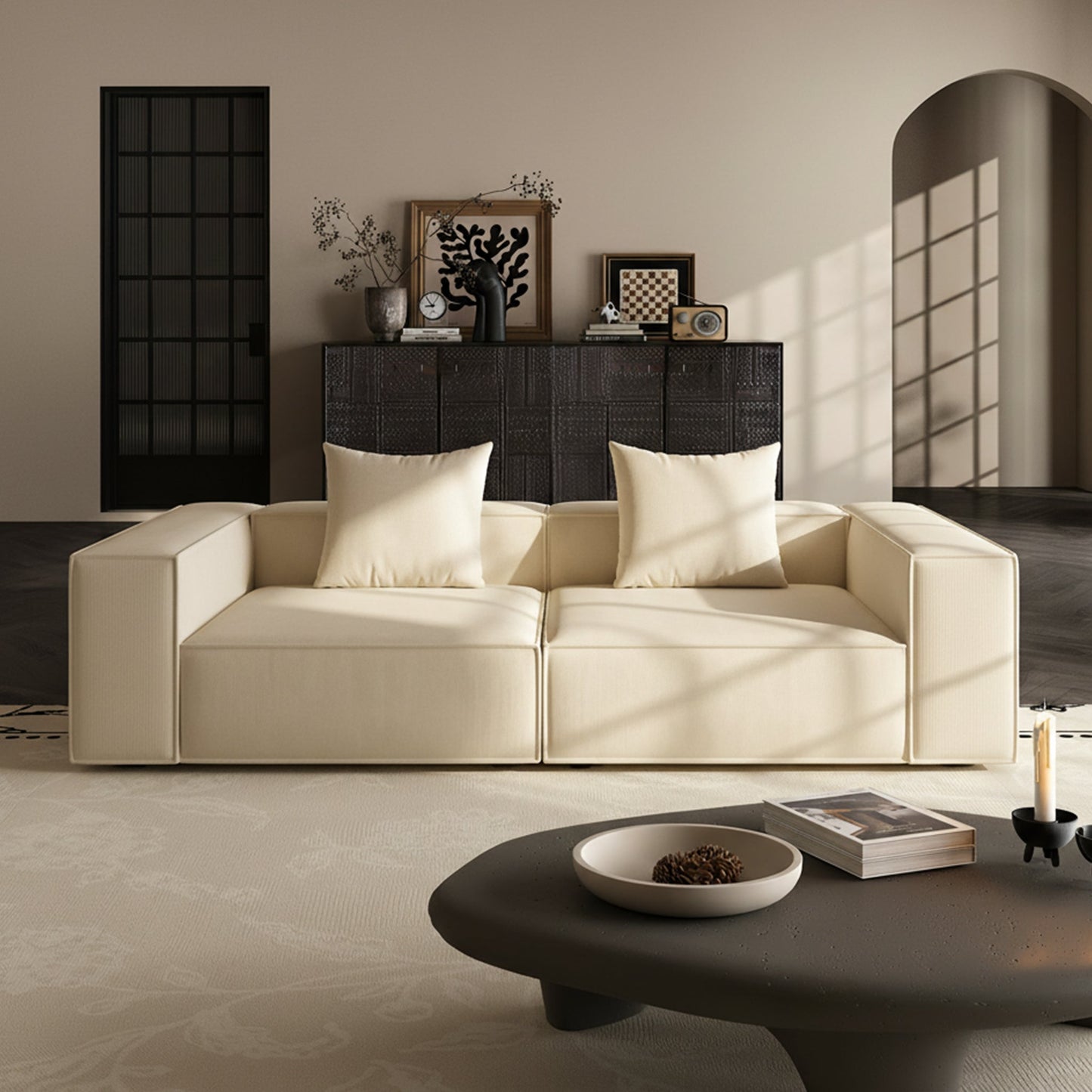 Milkstone Corduroy Compressed Sofa