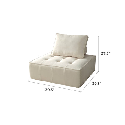 Minimalist Cube Modular Velvet Compressed Sofa