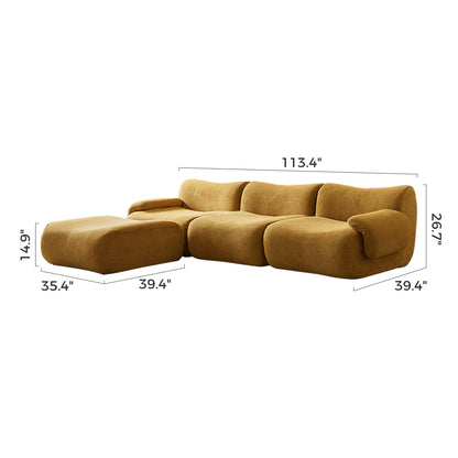 Marigold Sherpa Fleece Compressed Sofa