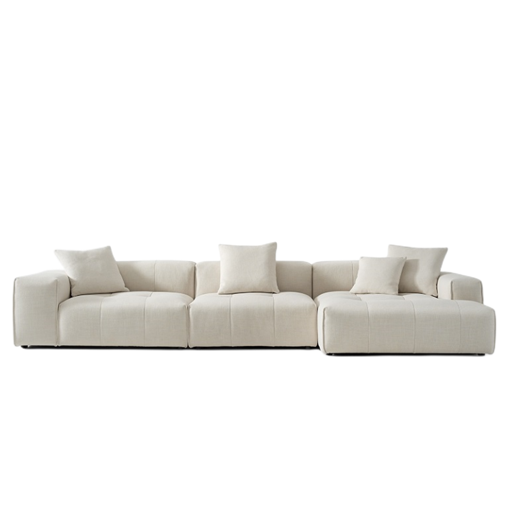 Nature Beige Upholstery Chaise Sectional