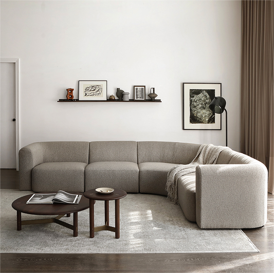 Stone Gray L Shaped Modular Sectional