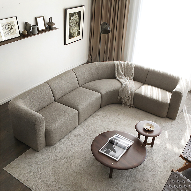 Stone Gray L Shaped Modular Sectional